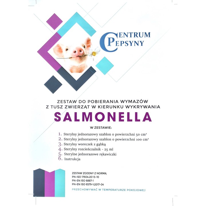 Zestaw do pobierania wymazów z tusz zwierząt w kierunku wykrywania Salmonella
